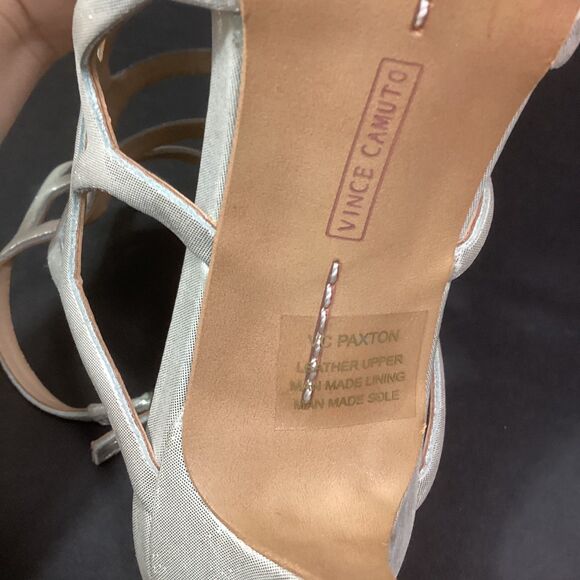 Vince Camuto VC-Paxton Women's 6.5(M) Earl Grey Powered Glitz Stiletto Heels - Picture 10 of 11